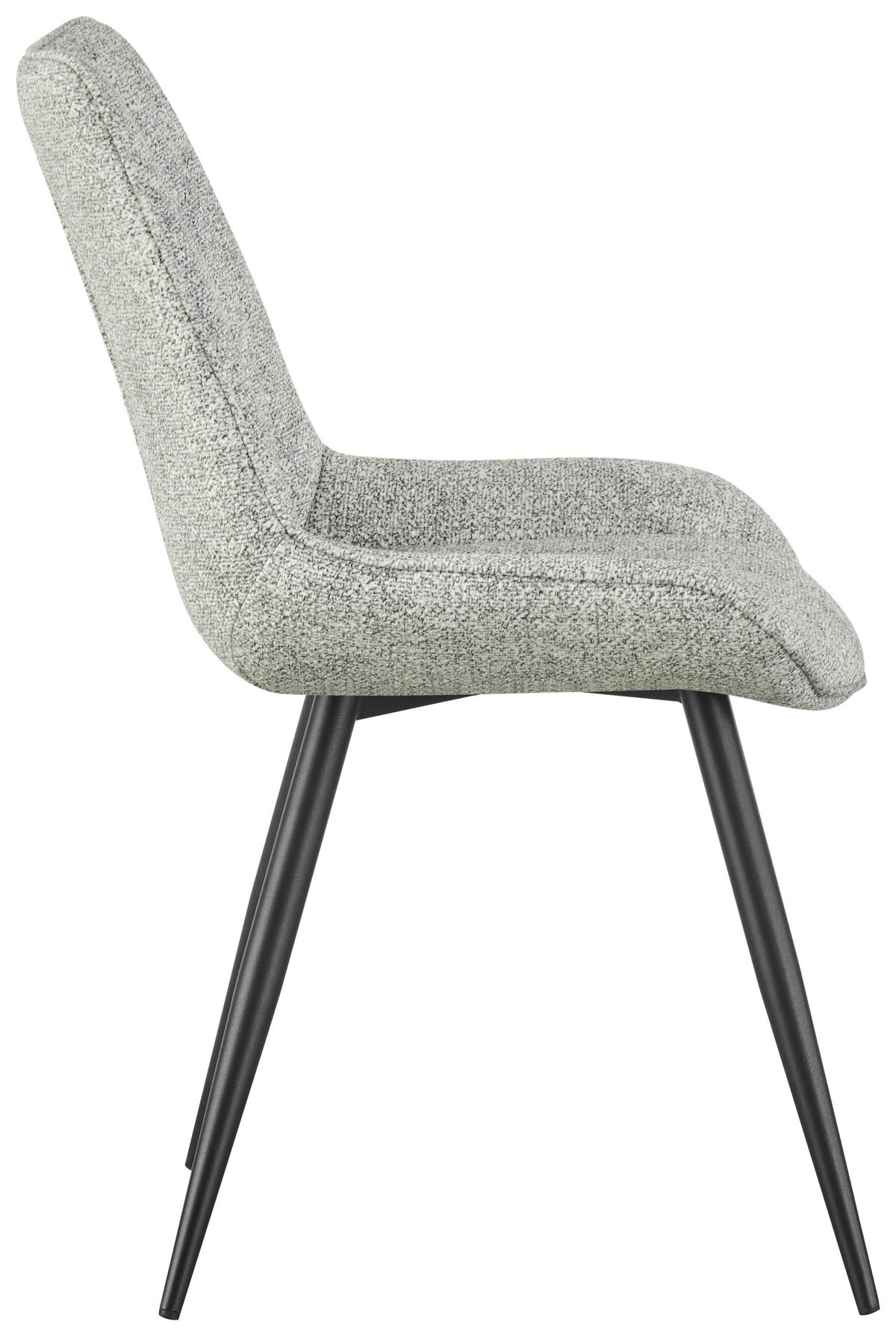 STUHL  in Eisen Leinenoptik Holz, Metall, Textil  - Beige/Schwarz, KONVENTIONELL, Holz/Textil (54/88/61,5cm) - MID.YOU