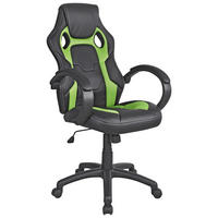 GAMINGSTUHL Grün, Schwarz Metall, Kunststoff, Textil   - Schwarz/Grün, Design, Kunststoff/Textil (61/110-120/63cm) - Carryhome