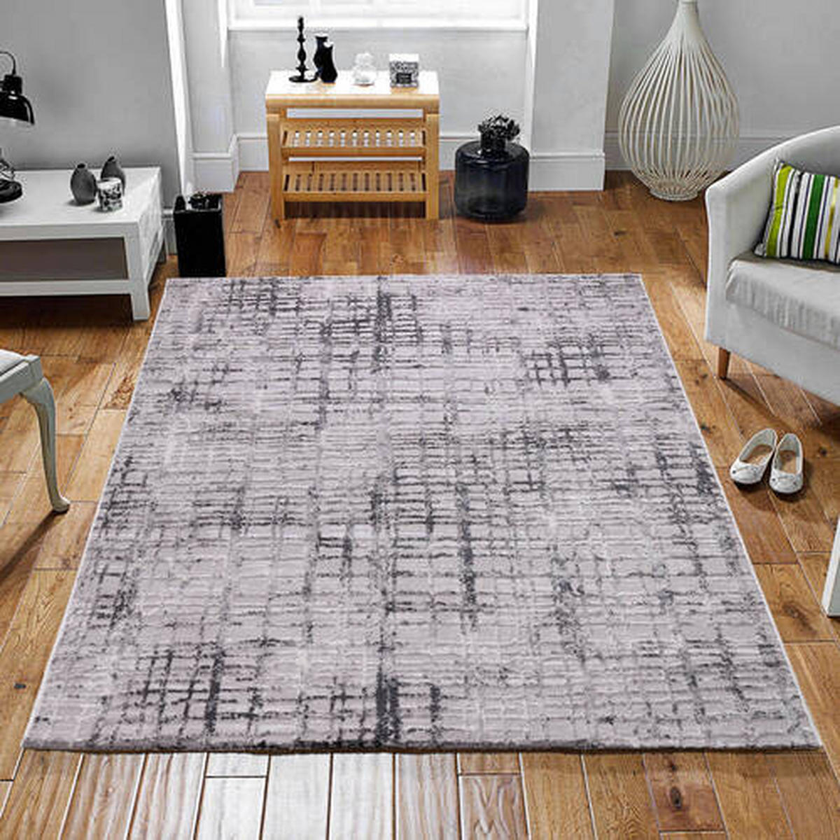 WEBTEPPICH 120/160 cm Evra Dunkelgrau  - Dunkelgrau, Design, Textil (120/160cm) - Novel