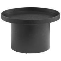 COUCHTISCH JUSTB! Eiche furniert 60/60/36 cm rund Schwarz  - Eichefarben/Schwarz, Design, Holz (60/60/36cm) - Musterring