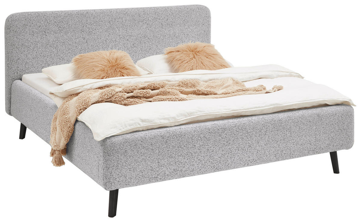 POLSTERBETT 180/200 cm, {[inkl. ],item.attr('349-543'),[, ]} - Birkefarben/Buchefarben, Design, Holz/Textil (180/200cm) - Xora