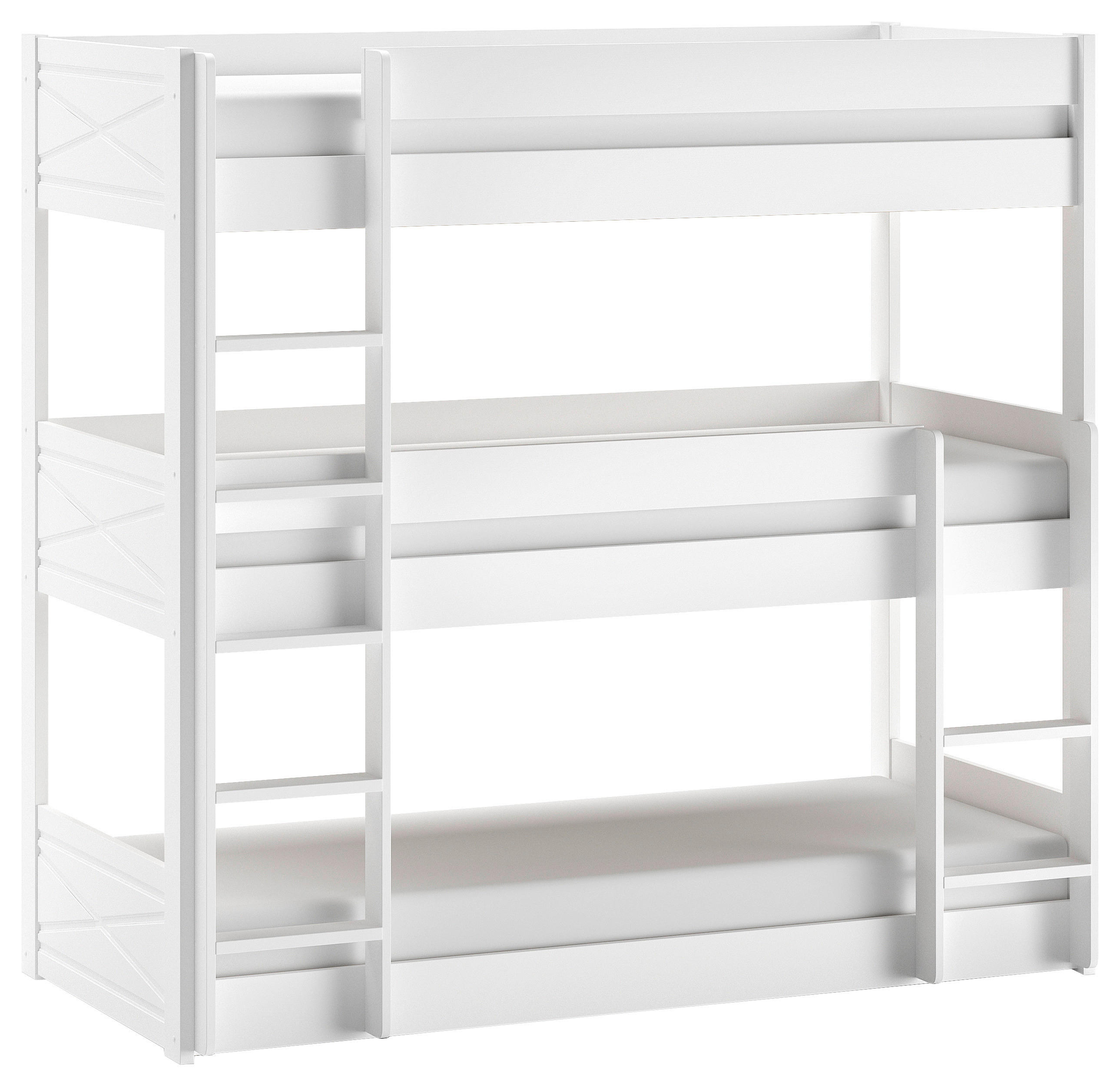 ETAGENBETT - Weiß, MODERN, Holz (90/200cm) - MID.YOU