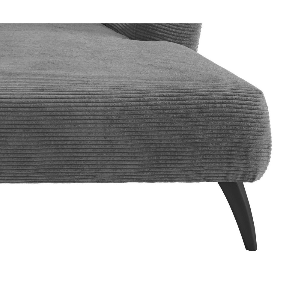 Thumbnail - Mid.you Ecksofa, Grau, Holz, Textil, Buche, Fichte, Kiefer,Buche, Uni, 4-Sitzer, Füllung: Schaumstoff, Ottomane rechts, ...
