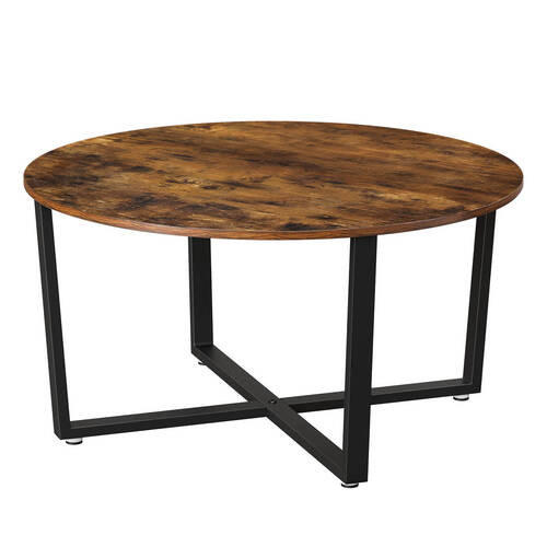 COUCHTISCH 88/88/47 cm rund Braun, Schwarz  - Schwarz/Braun, Trend, Holzwerkstoff/Metall (88/88/47cm) - Boxxx