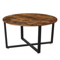 COUCHTISCH in Metall, Holzwerkstoff 88/88/47 cm  - Schwarz/Braun, Trend, Holzwerkstoff/Metall (88/88/47cm) - Boxxx