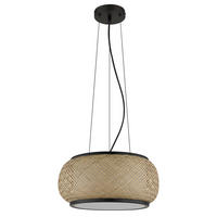 ZÁVĚSNÉ LED SVÍTIDLO, 38/120 cm  - bílá/černá, Design, kov/dřevo (38/120cm) - Globo