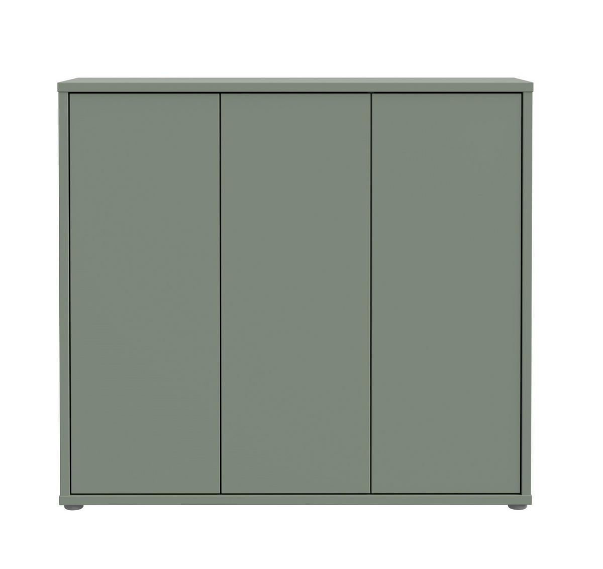 SKOSKÅP Alice Springs  i 110/100/35 cm  - grå/salviagrön, Modern, trämaterial/plast (110/100/35cm) - Best Price