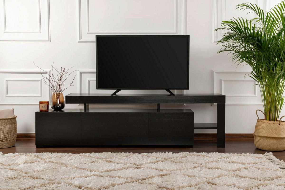 TV-ELEMENT - Schwarz, Modern, Holzwerkstoff (192/53/37cm) - MID.YOU