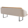 SITZBANK 255/89/68 cm Velours, Flachgewebe Beige, Rostfarben Metall  - Rostfarben/Beige, Design, Textil/Metall (255/89/68cm) - Dieter Knoll