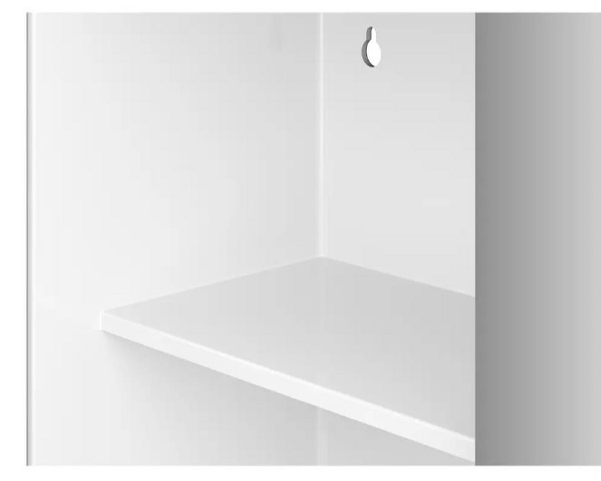SPIEGELSCHRANK 58/49,5/14,8 cm  - Weiß, KONVENTIONELL, Glas/Kunststoff (58/49,5/14,8cm) - Xora
