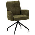 ARMLEHNSTUHL  Sitzfläche 180° drehbar Mikrofaser  - Schwarz/Grün, Design, Textil/Metall (60/90/68cm) - Carryhome