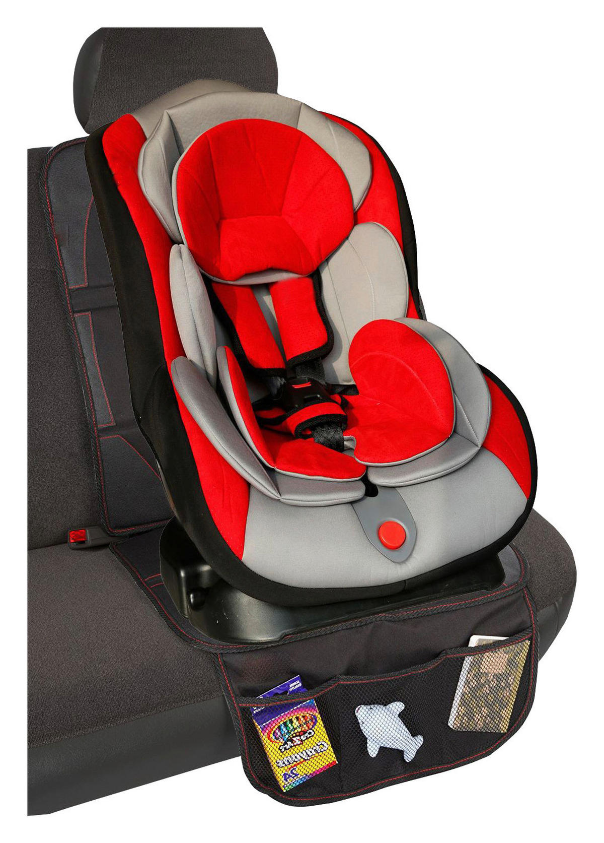 KINDERSITZUNTERLAGE Luxus  - Schwarz, Basics, Kunststoff/Textil (26/11/26cm) - My Baby Lou