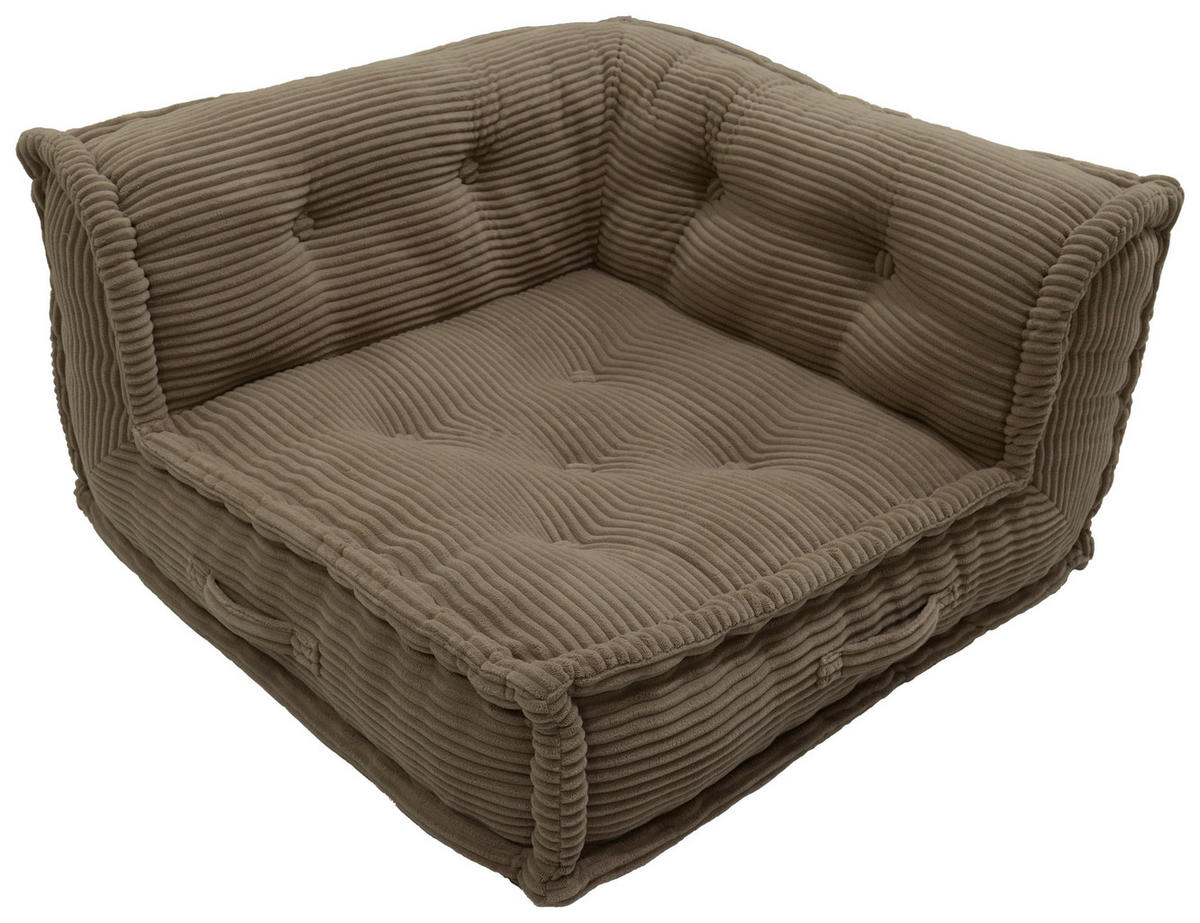 ECKELEMENT in gerippt   - Beige, Design, Textil (80/43/80cm) - P & B