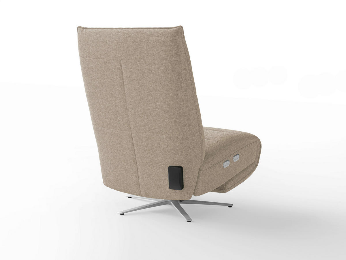 RELAXAČNÍ KŘESLO, textil, šedohnědá - barvy stříbra/šedohnědá, Basics, kov/textil (80/109/98cm) - Sit & More
