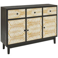 SIDEBOARD  in 120/85/35 cm  - Schwarz/Naturfarben, KONVENTIONELL, Holz/Holzwerkstoff (120/85/35cm) - Livetastic