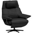 RELAXSESSEL in Leder Schwarz  - Schwarz, Design, Leder/Metall (92/79/82cm) - Dieter Knoll