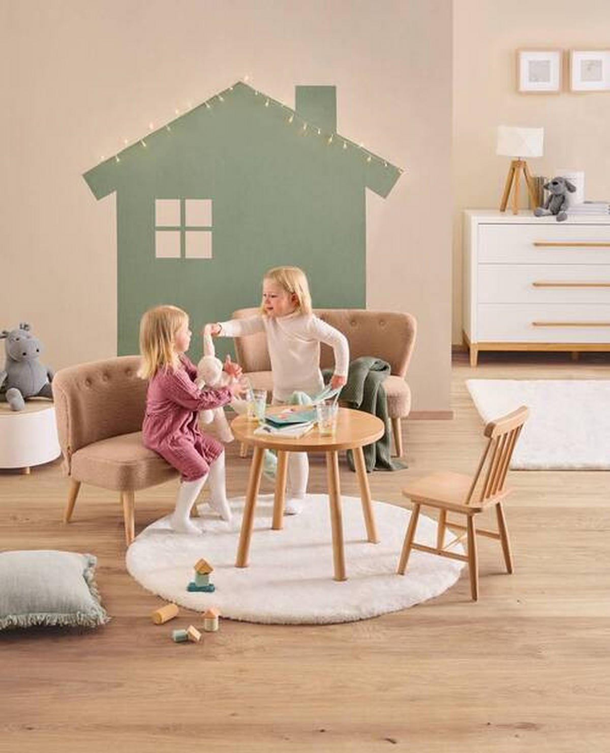KINDERSITZBANK - Cappuccino, Trend, Holz/Kunststoff (88,5/51,5/60,5cm) - Jimmylee