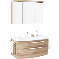BADEZIMMER  in 100 cm  - Eichefarben/Weiß, KONVENTIONELL, Glas/Keramik (100cm) - Novel