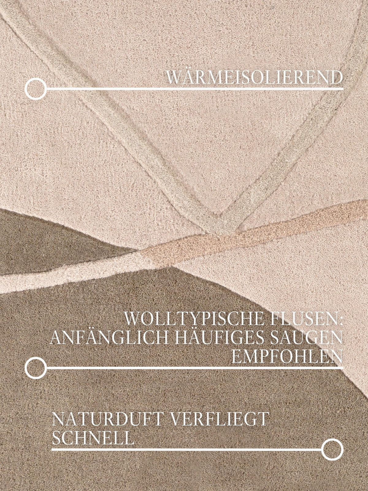 WOLLTEPPICH 200 cm Kollektion 1876 Arteo Creme, Rosa rund  - Creme/Rosa, Basics, Textil (200cm) - Villeroy & Boch