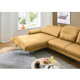 ECKSOFA in Echtleder Gelb  - Gelb/Schwarz, Design, Leder/Metall (193/332cm) - Dieter Knoll