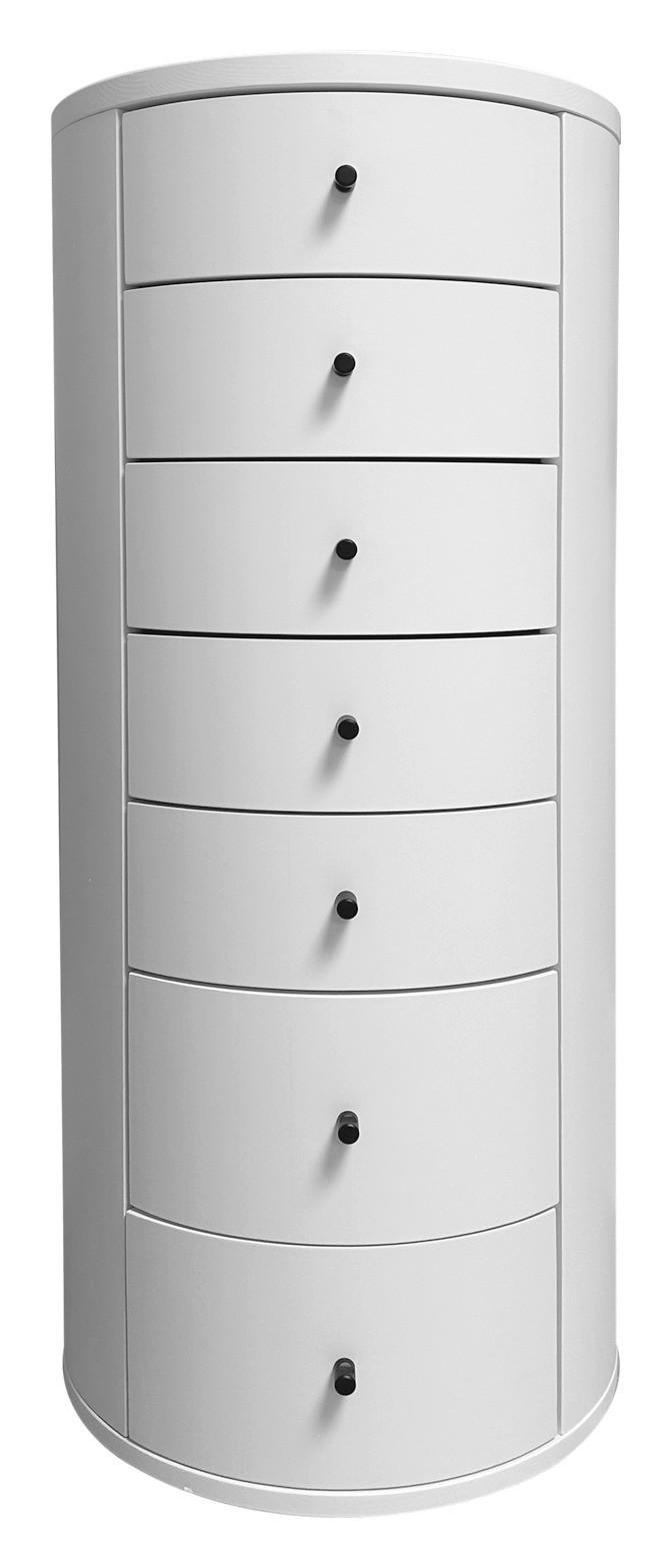 KOMMODE , 46/100,7/46 cm, 7 Schublade(n)  - Eichefarben/Schwarz, KONVENTIONELL, Holz/Kunststoff (46/100,7/46cm) - Sjöholm