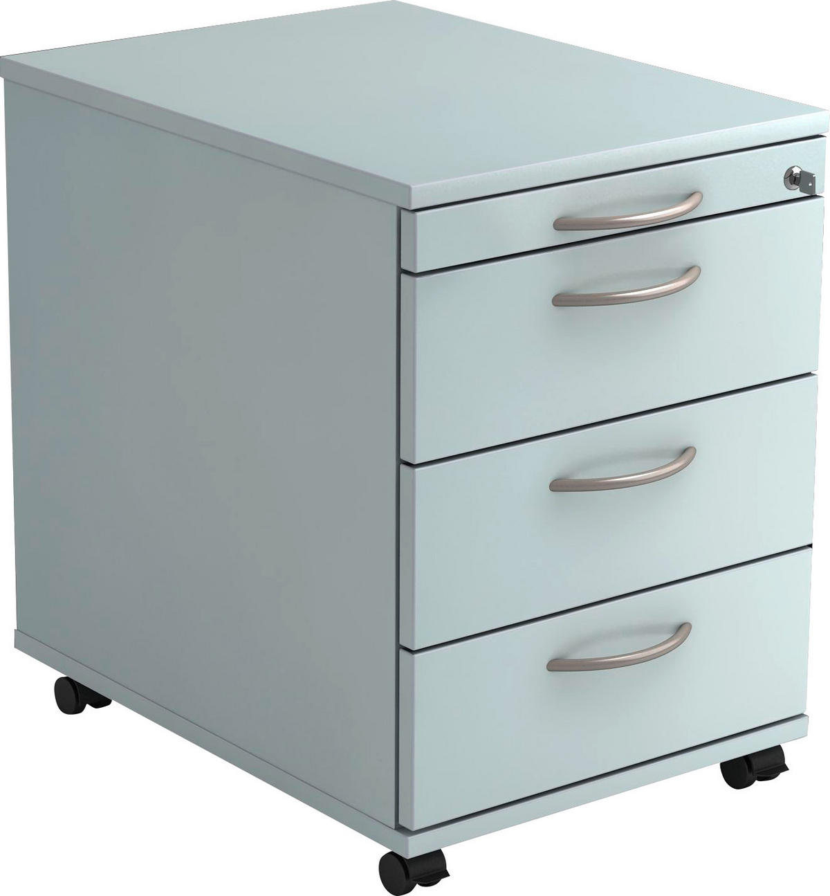 ROLLCONTAINER 42,8/59/56 cm  - Alufarben/Grau, KONVENTIONELL, Holzwerkstoff/Kunststoff (42,8/59/56cm) - Venda