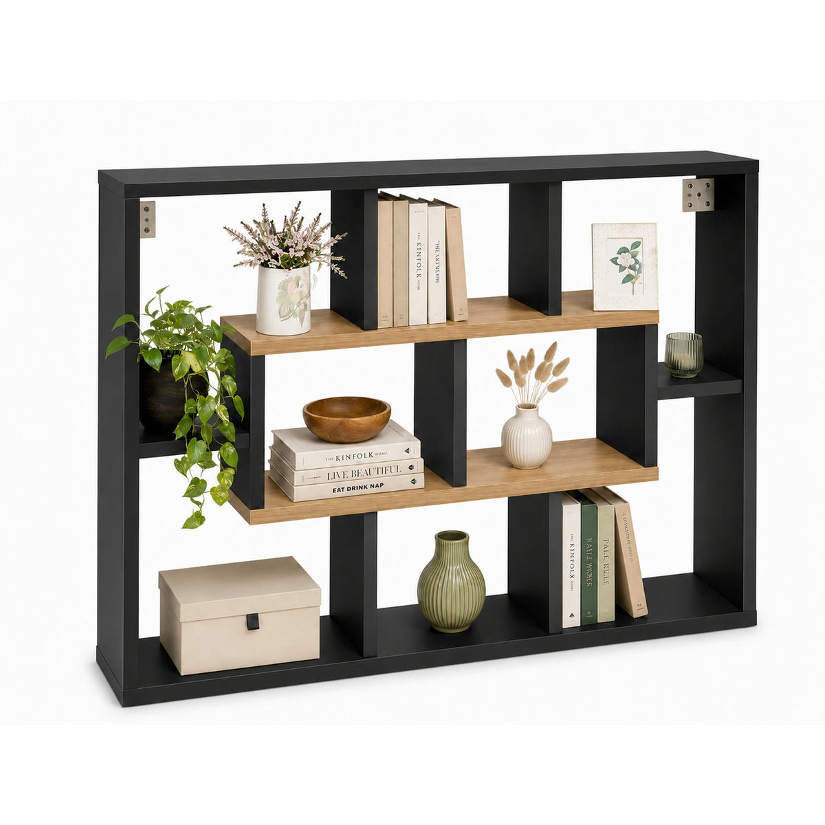 WANDREGAL  - Honigeiche/Anthrazit, Design, Holzwerkstoff (85/48/16cm) - MID.YOU