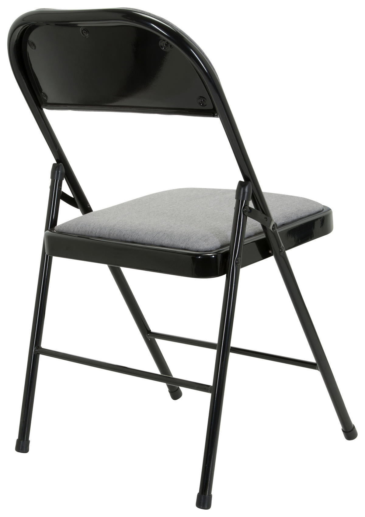 KLAPPSTUHL in Metall, Textil Schwarz, Hellgrau  - Hellgrau/Schwarz, Basics, Textil/Metall (44/80/49cm) - MID.YOU