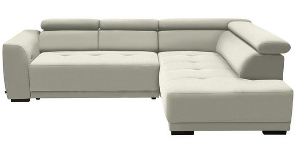 ECKSOFA  in Struktur Creme  284/205 cm  - Creme/Schwarz, Design, Kunststoff/Textil (284/205cm) - Xora