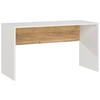 SCHREIBTISCH 140/60/75 cm  in Eichefarben, Weiß  - Eichefarben/Weiß, MODERN, Holzwerkstoff (140/60/75cm) - Germania