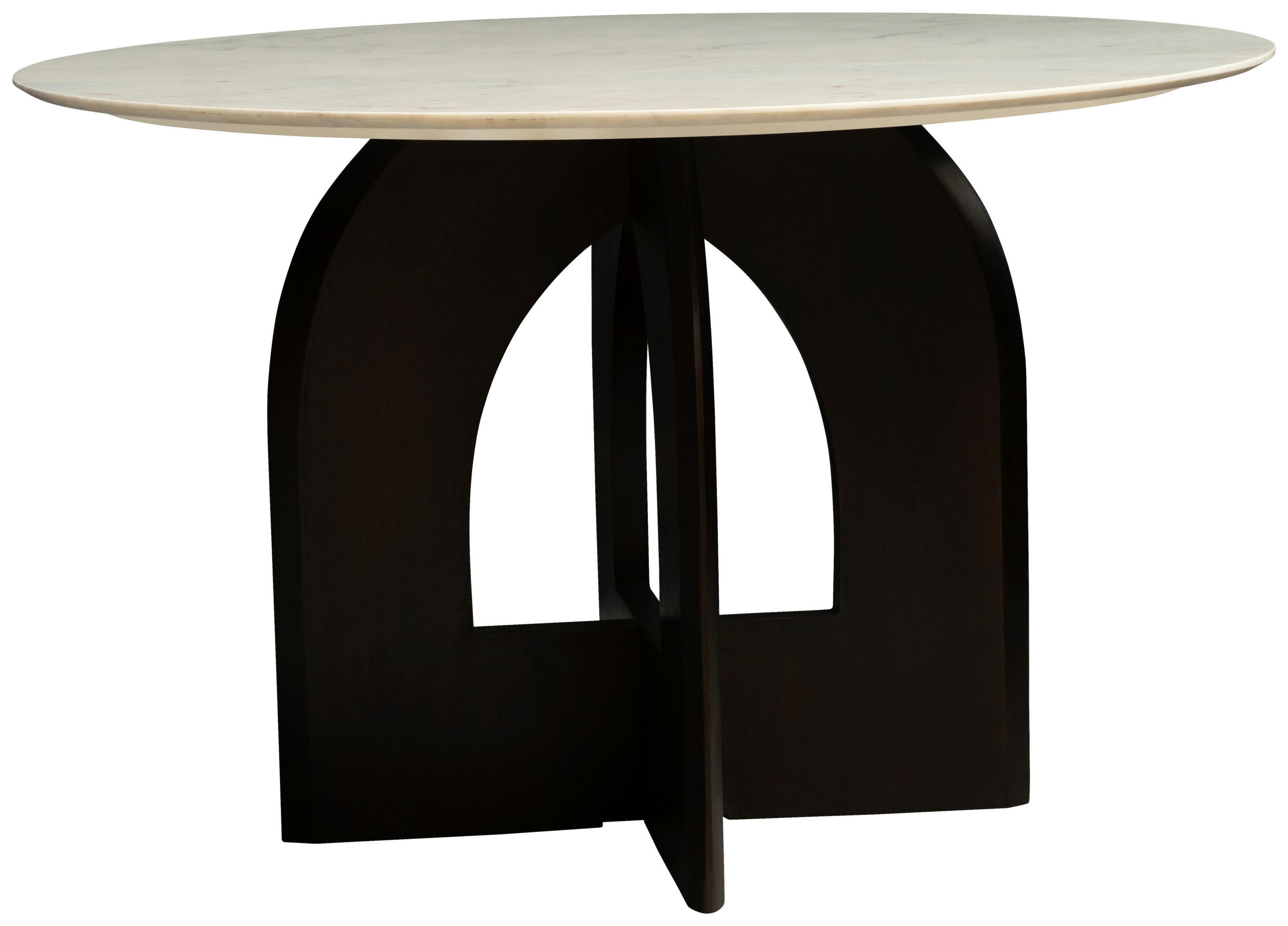 ESSTISCH in Holz, Stein 120/76/120 cm  - Walnussfarben/Weiß, MODERN, Holz/Stein (120/76/120cm) - Livetastic