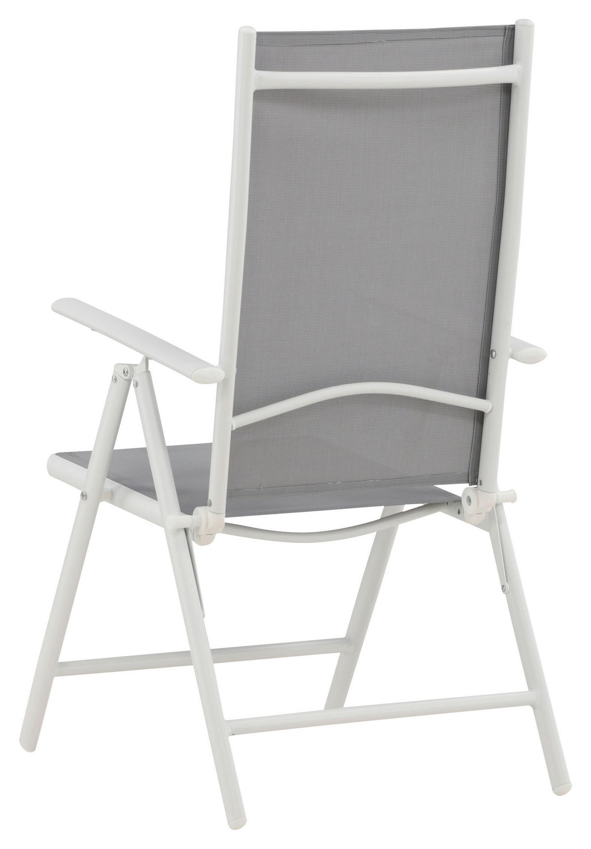 UTESTOLAR SET i metall, textil grå, vit  - vit/grå, Klassisk, metall/textil (55/108/62cm) - Gardenson