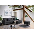 ECKSOFA in Webstoff Dunkelgrau  - Dunkelgrau/Schwarz, Design, Kunststoff/Textil (257/165cm) - Xora