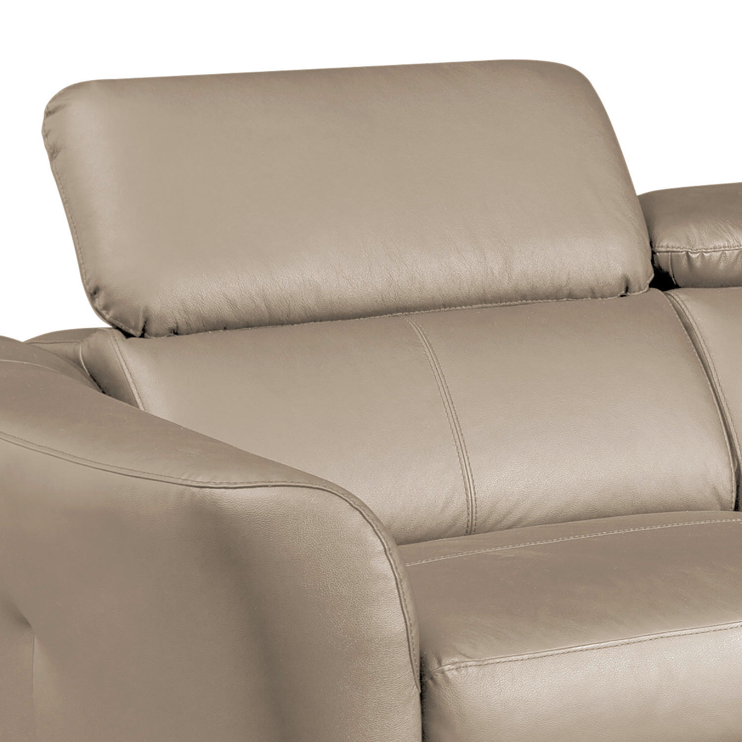 ECKSOFA Hellgrau Echtleder Lederlook  - Hellgrau/Schwarz, Design, Leder/Textil (261/183cm) - Livetastic