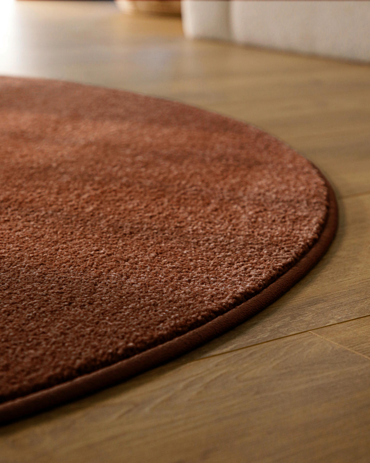 WEBTEPPICH  Wohnzimmer 120 cm Esprit Terracotta rund  - Terracotta, Basics, Textil (120cm) - Esprit