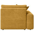 BIGSOFA Cord Senfgelb  - Senfgelb/Schwarz, MODERN, Kunststoff/Textil (117/93/190cm) - Carryhome