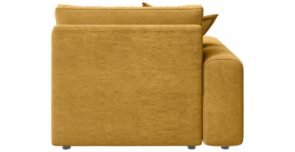 BIGSOFA Cord Senfgelb  - Senfgelb/Schwarz, MODERN, Kunststoff/Textil (117/93/190cm) - Carryhome