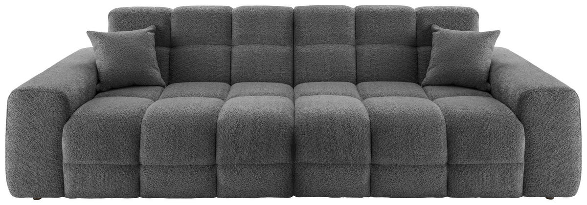 VIERSITZER-SOFA in Bouclé Anthrazit  - Anthrazit/Schwarz, MODERN, Kunststoff/Textil (300/87/120cm) - Livetastic