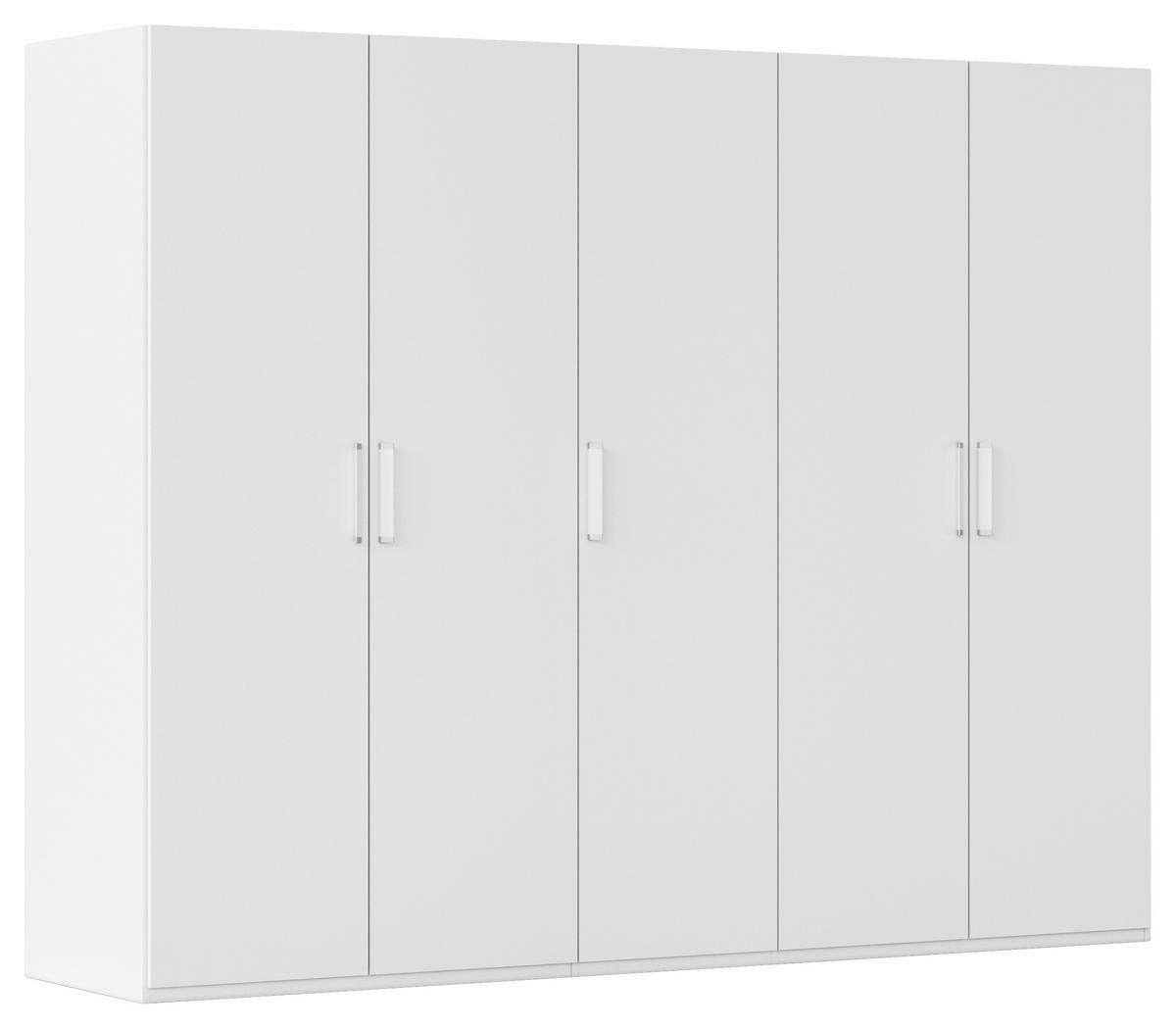 DREHTÜRENSCHRANK  in Weiß  - Weiß, Design, Holzwerkstoff/Kunststoff (251/197/60cm) - Novel