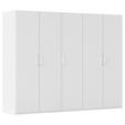 DREHTÜRENSCHRANK  in Weiß  - Weiß, Design, Holzwerkstoff/Kunststoff (251/197/60cm) - Novel