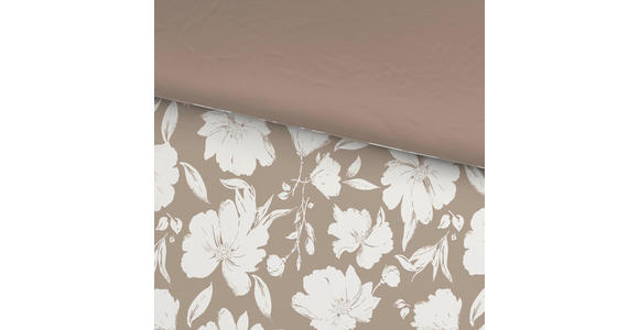 WENDEBETTWÄSCHE Mavie Satin 140/200 cm  - Taupe, KONVENTIONELL, Textil (140/200cm) - Novel