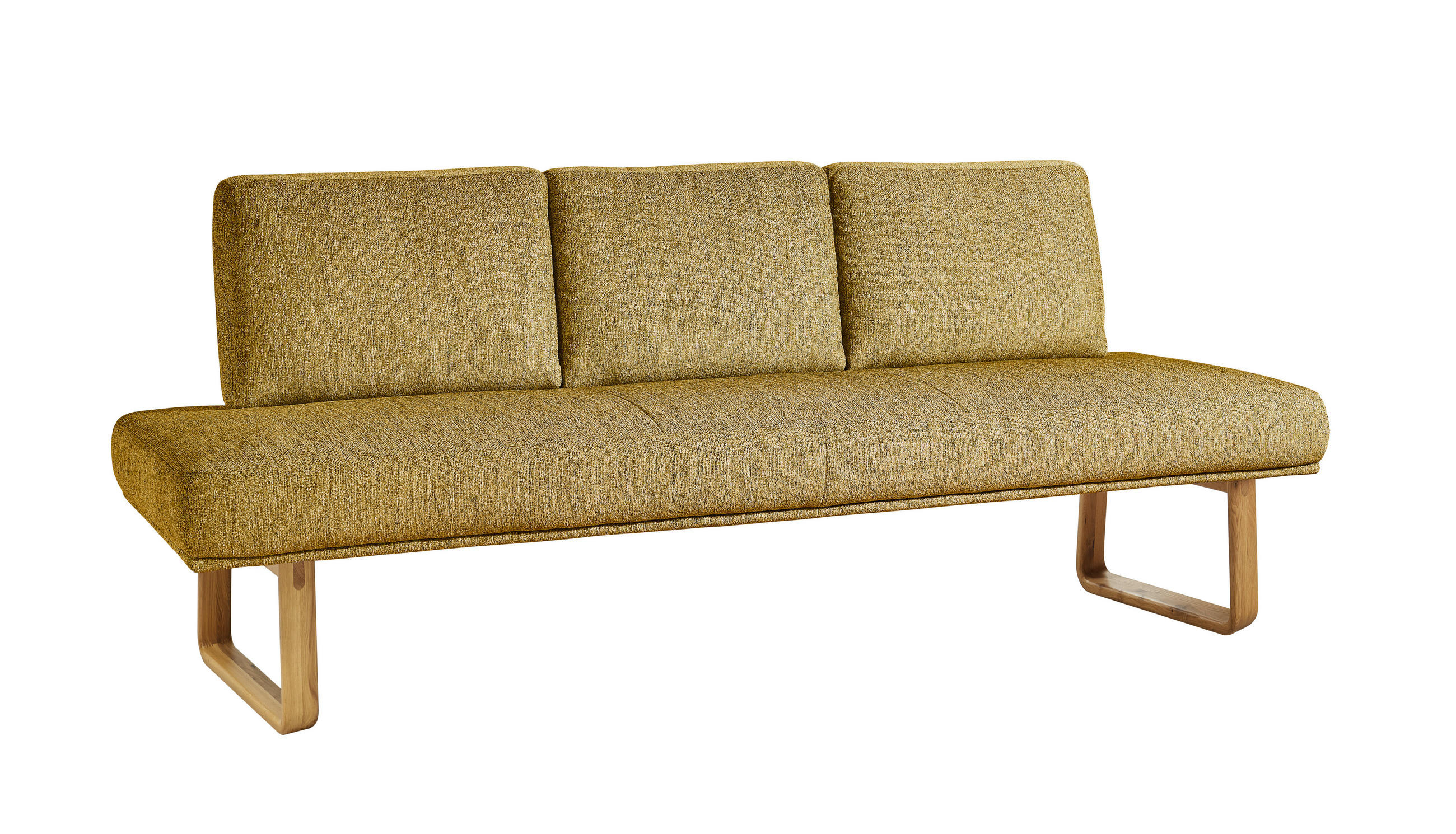 SITZBANK 209/92/78 cm  in Gelb  - Eichefarben/Gelb, Design, Holz/Textil (209/92/78cm) - Dieter Knoll