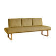 SITZBANK 209/92/78 cm  in Gelb  - Eichefarben/Gelb, Design, Holz/Textil (209/92/78cm) - Dieter Knoll