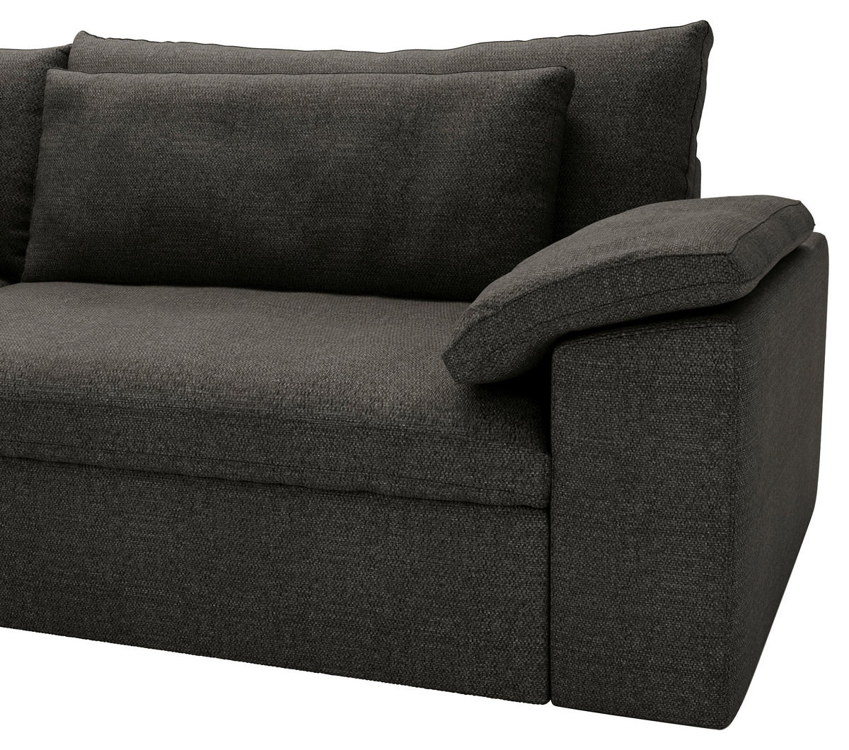 ECKSOFA  in Webstoff Anthrazit  198/306 cm  - Anthrazit/Schwarz, MODERN, Kunststoff/Textil (198/306cm) - Carryhome