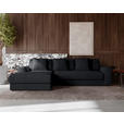 ECKSOFA  in Cord Schwarz  182/302 cm  - Schwarz, MODERN, Kunststoff/Textil (182/302cm) - Carryhome