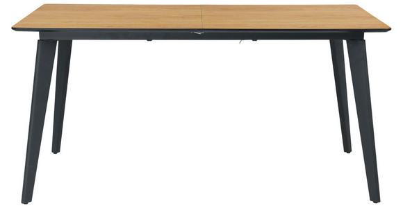 ESSTISCH rechteckig Eichefarben - Eichefarben/Schwarz, Design, Holzwerkstoff/Metall (160-200/90/75cm) - Carryhome