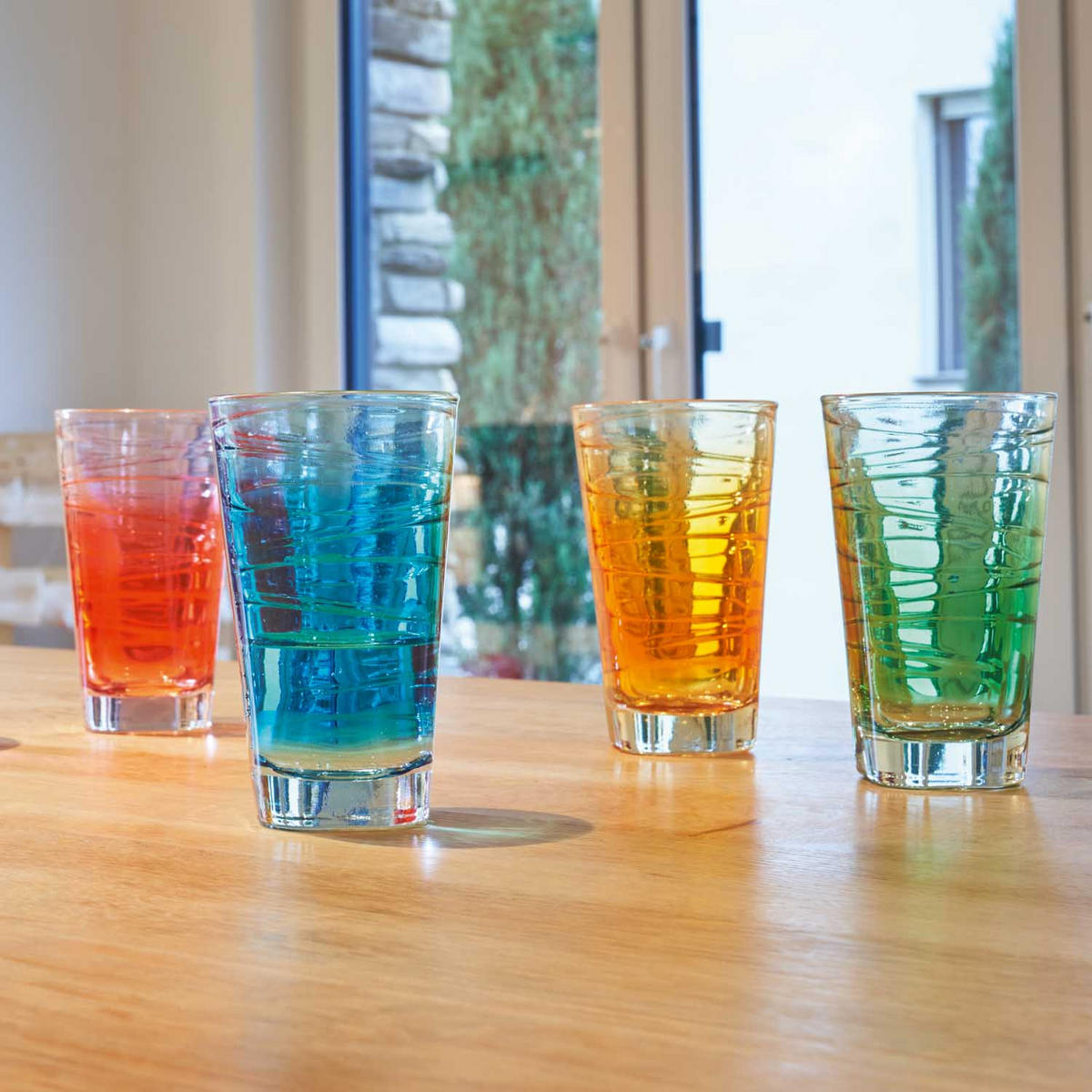 GLÄSERSET Vario 6-teilig  - Grün, KONVENTIONELL, Glas (280ml) - Leonardo