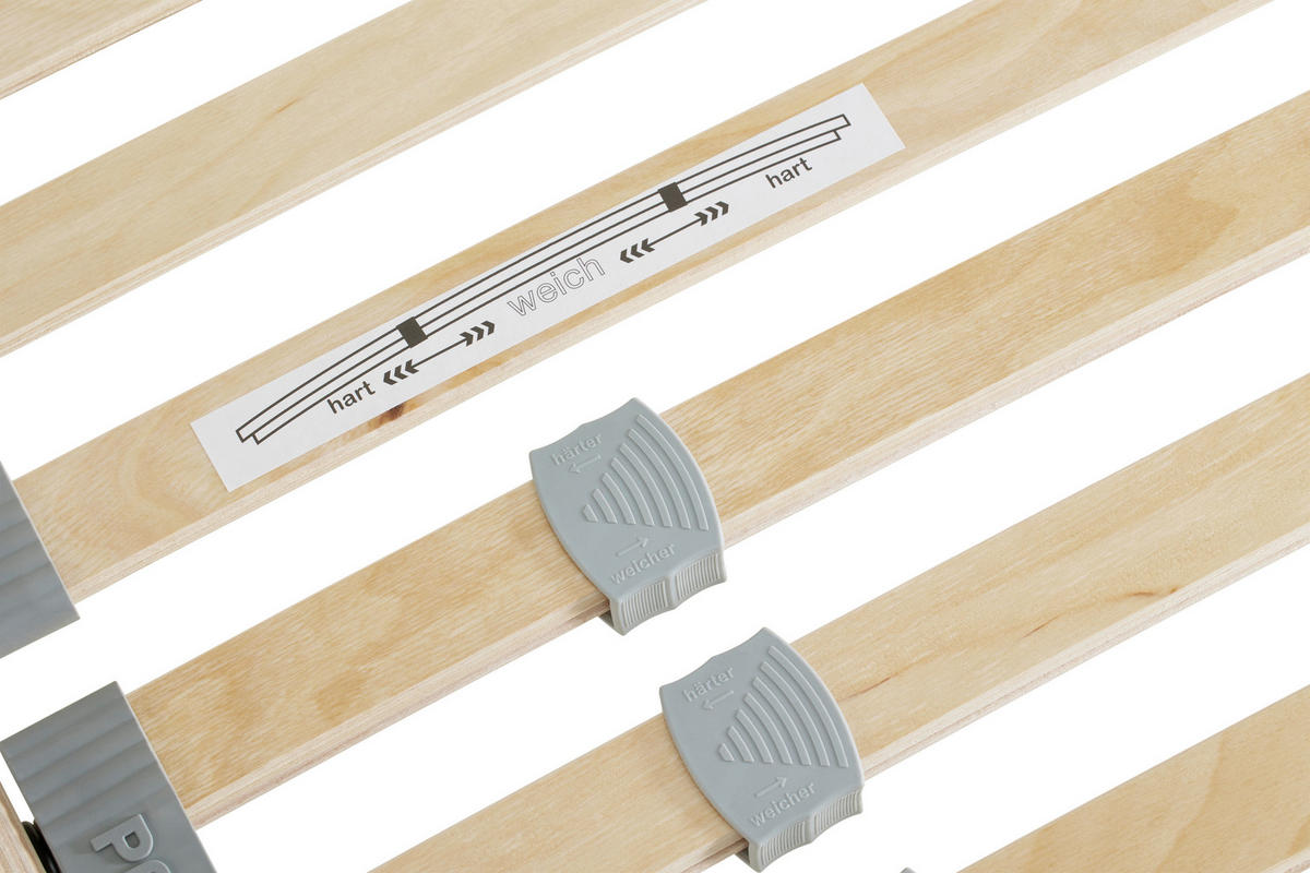 LATTENROST 90/200 cm Mittelzone verstellbar, Buche  - Buchefarben, Basics, Holz (90/200cm) - Paidi