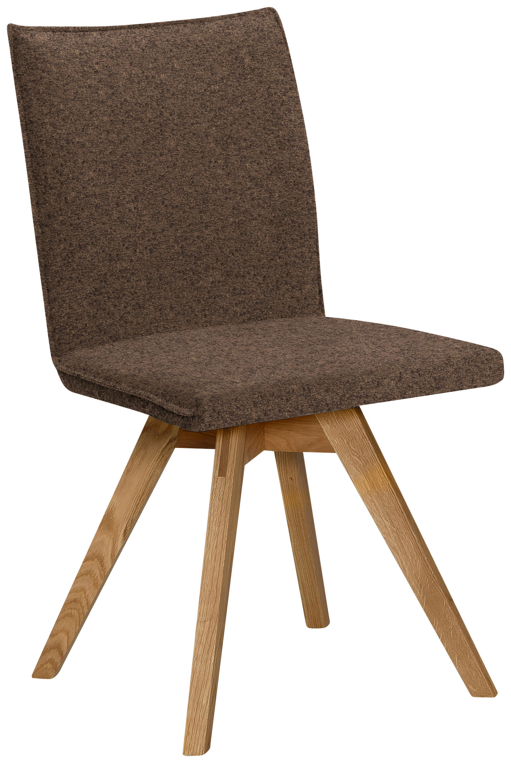 STUHL Samt  - Eichefarben/Braun, Konventionell, Holz/Textil (60/91/61cm) - Moderano