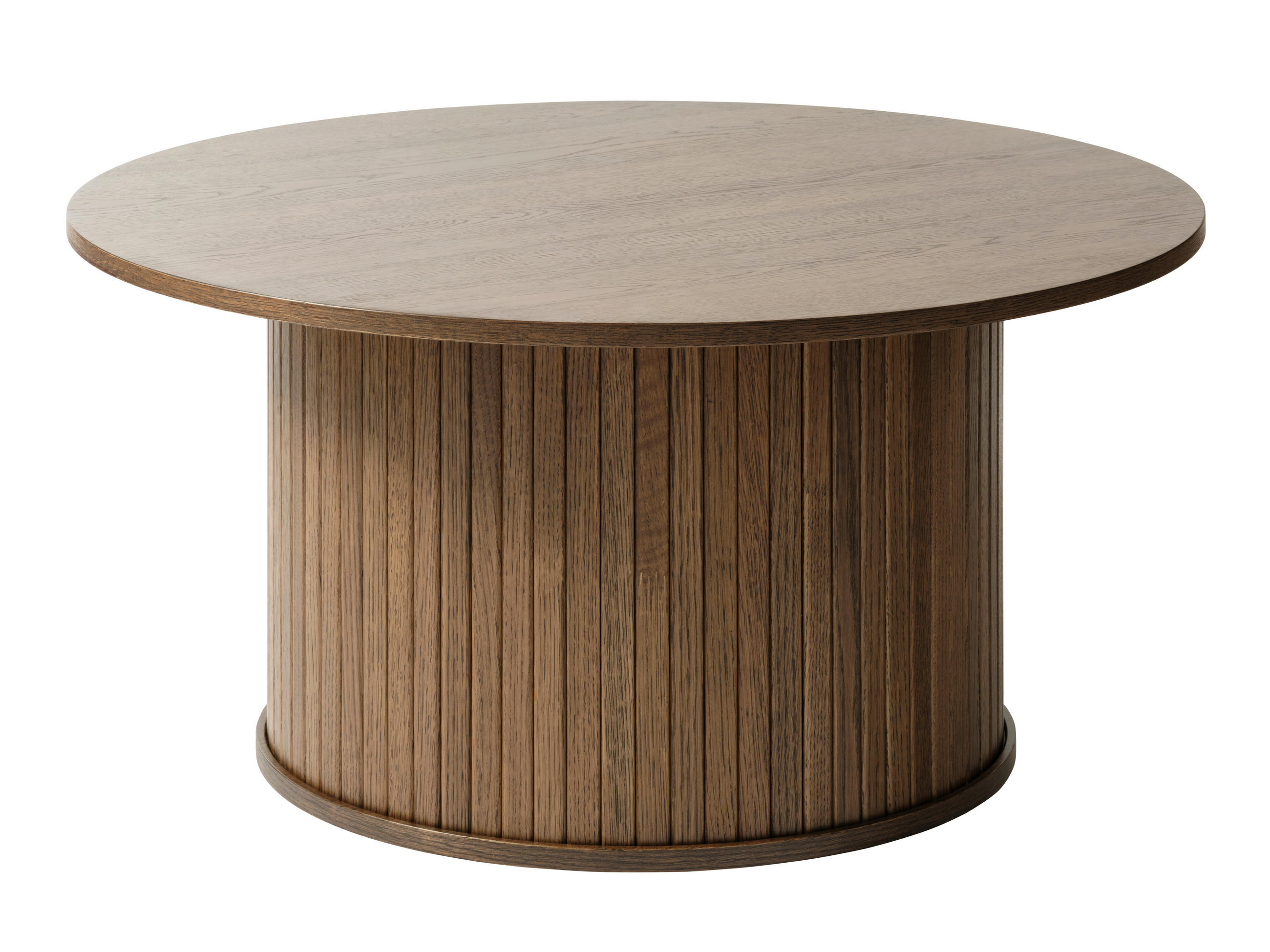 COUCHTISCH furniert 90/90/45 cm rund Eichefarben  - Eichefarben, Trend, Holzwerkstoff (90/90/45cm) - home24